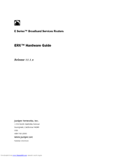 Juniper ERX Hardware Manual