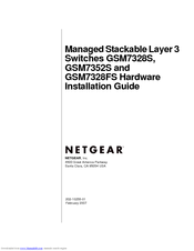 Netgear GSM7352SNA - Prosafe 48 Port Gigabit L3 Managed Stackable Switch Installation Manual