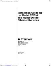 Netgear SW518 - Switch Installation Manual