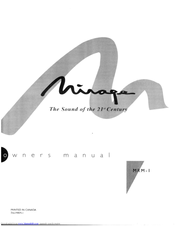 Mirage MRM-1 Owner's Manual