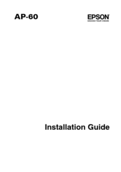 Epson AP-60 - Projector Sound Solution Installation Manual