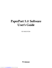 Visioneer PAPERPORT 5.0 SOFTWARE FOR MACINTOSH User Manual