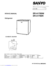 Sanyo SRA-1780 - Commercial Solutions Freezerless Compact Refrigerator Parts List