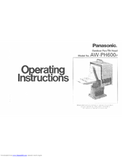 Panasonic AWPH600P - OUTDOOR PAN/TILT HEAD Operating Instructions Manual