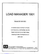 KUSSMAUL Load manager 1901 Manual