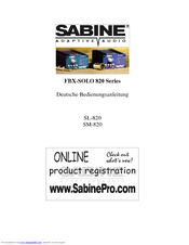 SABINE SL-820 Bedienungsanleitung