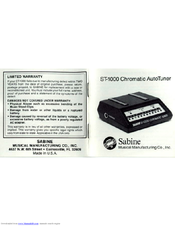 SABINE ST-1000 Manual