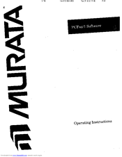 MURATEC PCFAX1 Operating Instructions Manual