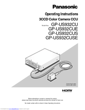 Panasonic GPUS932CUS - 3CCD COLOR CAMERA CCU Operating Instructions Manual