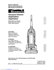 Kenmore 37105 - Bagged Upright Owner's Manual