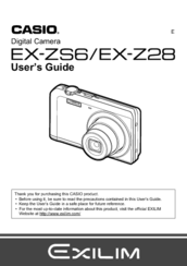 Casio EXILIM EX-Z28 User Manual