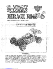 THUNDER TIGER MIRAGE V spec Instruction Manual