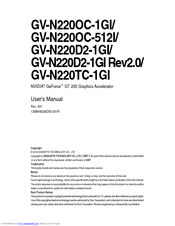 Gigabyte GV-N220OC-1GI User Manual