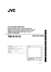 JVC TM-A101GU - Multi-purpose Color Monitor Instructions Manual
