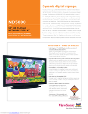 ViewSonic ND5000 Specification Sheet