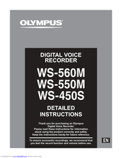 Olympus WS 560M Instructions Manual