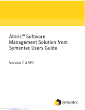 SYMANTEC ALTIRIS 7.0 SP2 - MANAGEMENT SOLUTION Manual