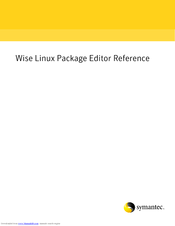 SYMANTEC WISE LINUX PACKAGE EDITOR 8.0 - REFERENCE V1.0 Reference