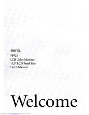 BenQ FP72E User Manual