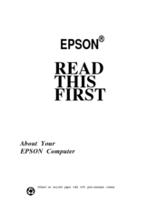Epson ActionPC 2000 Read This First Manual