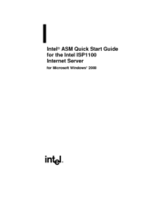Intel ISP1100 - Server Platform - 0 MB RAM Quick Start Manual