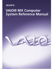 Sony PCV-MXS20 Online Help Center (VAIO User Guide) System Reference Manual