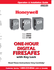 Honeywell 2054D - 1 Hour Steel Fire Safe Operations & Installation Manual