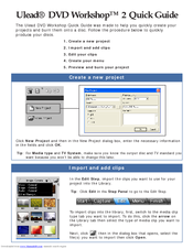ULEAD DVD WORKSHOP 2 - Quick Manual