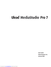 ULEAD MEDIASTUDIO PRO 7.0 User Manual