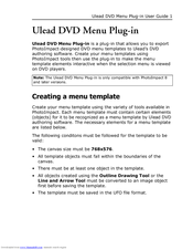 ULEAD DVD Menu Plug-in Manual