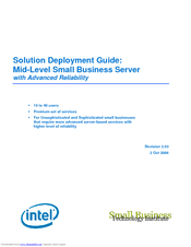 Intel SMALL BUSINESS SERVER Manual