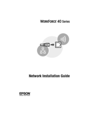 Epson C11CA27201 - WorkForce 40 Color Inkjet Printer Network Installation Manual