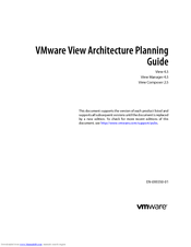 VMWARE VIEW 4.5 - ARCHITECTURE PLANNING EN-000350-01 Manual