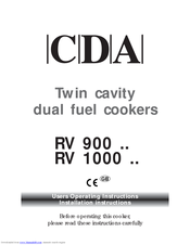 CDA RV 900 Series Installation Instructions Manual