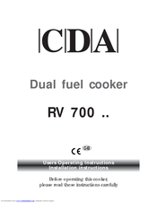 CDA RV 700 Series Installation Instructions Manual