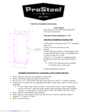 BROWNING VAULT DOOR Installation Instructions
