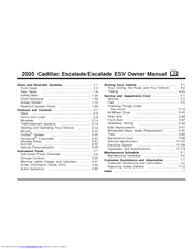 CADILLAC 2005 Escalade ESV Owner's Manual