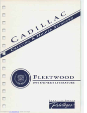 CADILLAC 1995 Fleetwood Owners Literature