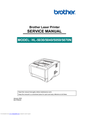 Brother HL-5030 Service Manual