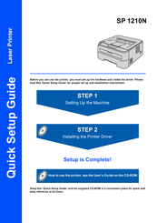 Ricoh SP 1210N Quick Setup Manual