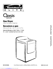 Kenmore 7808 - Elite Oasis ST 7.6 cu. Ft. Capacity Gas Dryer Use And Care Manual