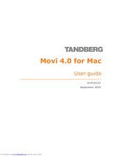 TANDBERG MOVI 4.0 - FOR MAC User Manual