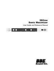 BBE 382ISW - REV 2 User Manual And Reference Manual