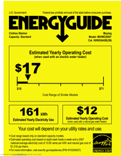 Maytag MHWE200XW Energy Manual