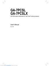 Gigabyte GA-7PCSLN User Manual