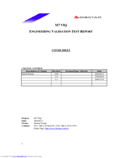 Biostar M7 VIQ Engineering Validation Test Report