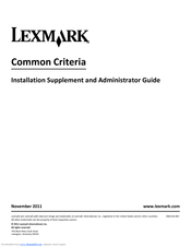 Lexmark XS548 Installation Supplement Manual
