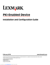 Lexmark W85 Series Installation And Configuration Manual