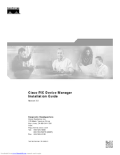 Cisco PIX Device Manager 3.0 Installation Manual