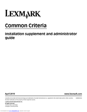 Lexmark X652 Installation And Administration Manual